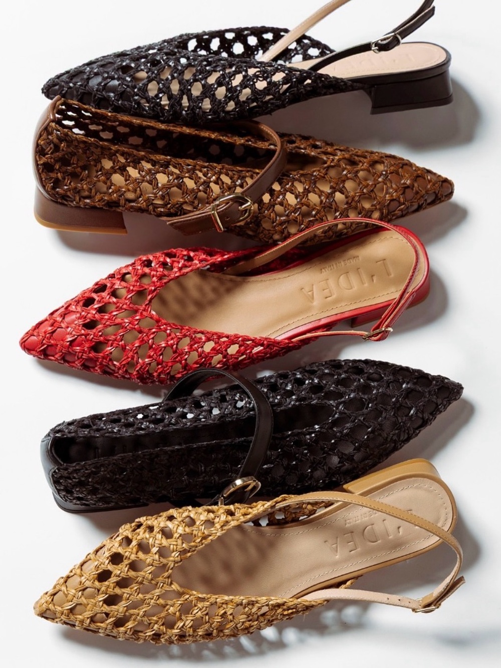 L’idea Lussy Italian Woven Slingback - Red